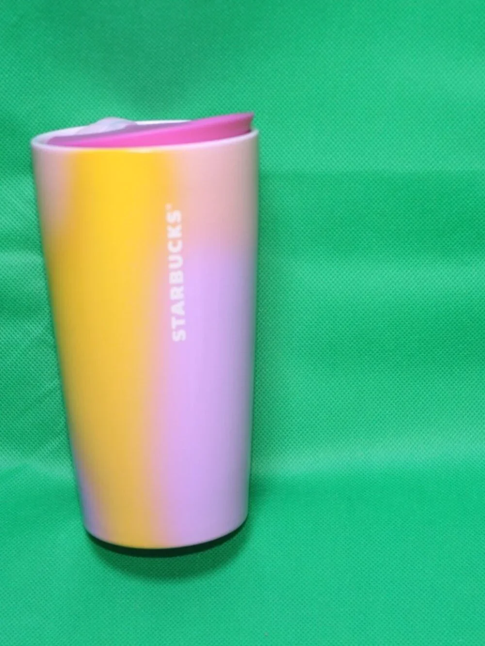 New 2023 Starbucks Ceramic Tumbler Yellow Pink Purple Mug 12oz Spring